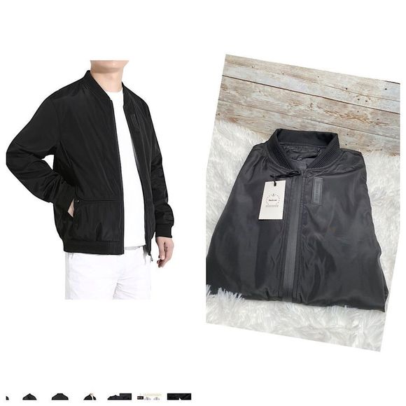 Mens Bomber Jacket Lightweight Windbreaker – Flight Varsity Softshell Casual